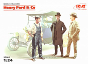 Сборные фигуры из пластика Генри Форд и Ко (3 фигуры), 1:24, ICM - фото