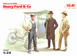 Сборные фигуры из пластика Генри Форд и Ко (3 фигуры), 1:24, ICM