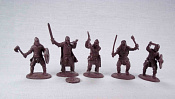 Солдатики из пластика Викинги (коричневый цвет), 1:32 Хобби Бункер - фото