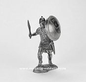 Миниатюра из олова Тяжеловооруженный пехотинец священного отряда, III-II век до н.э., 54 мм, Солдатики Публия - фото