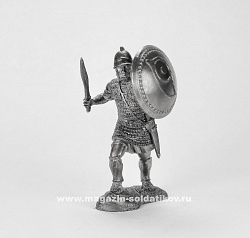 Миниатюра из олова Тяжеловооруженный пехотинец священного отряда, III-II век до н.э., 54 мм, Солдатики Публия