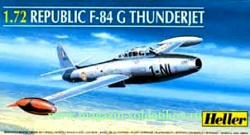 Сборная модель из пластика Самолет F-84G Thunderjet 1:72 Хэллер
