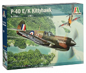Сборная модель из пластика ИТ Самолет P-40 E/K Kittyhawk (1/48) Italeri - фото