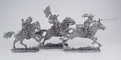 Фигурки из металла Набор солдатиков «Шведская кавалерия» (пьютер), 30-ти летняя война, 40 мм, Три богатыря