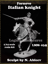 Сборная миниатюра из смолы Fornovo, Italian Knight 75 мм, Legion Miniatures - фото