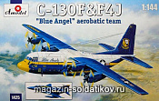 Сборная модель из пластика C-130&F4J 'Blue Angel' пилотажная группа Amodel (1/144) - фото