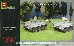 Сборная модель из пластика Немецкий танк E-25 (2 шт), 1:72, Pegasus