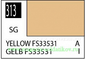 Краска художественная 10 мл. желтая FS33531, полуглянцевая, Mr. Hobby. Краски, химия, инструменты - фото