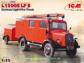 Сборная модель из пластика L1500S LF 8, Германский легкий пожарный автомобиль 2МВ (1/35) ICM - фото