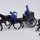 Солдатики из пластика Limber & caisson with 4 horses and 2 Union figures in blue, 1:32 ClassicToySoldiers