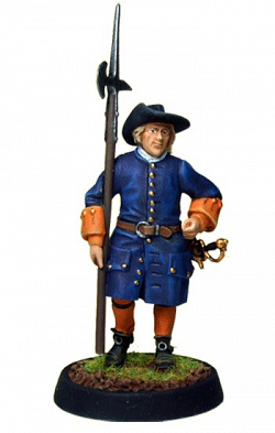 Сборная миниатюра из металла Сержант. Гвардия. Голландия. 1701 г (40 мм) Драбант