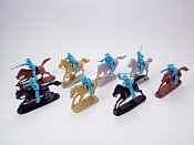 Солдатики из пластика ACW CAVALRY (Light blue) W/HORSES 8 in 8 + Horses , 1:32, TSSD - фото