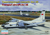 Сборная модель из пластика Транспортный самолет Ан-26 Аэрофлот (1/144) Восточный экспресс - фото