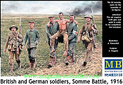 Сборные фигуры из пластика MB 35158 Британские и немецкие солдаты, Битва на Сомме, 1916 (1/35) Master Box - фото