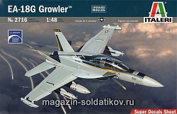 Сборная модель из пластика ИТ Самолет E/F-18G GROWLER (1/48) Italeri