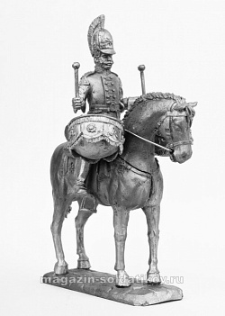 Миниатюра из олова К07 РТ Литаврщик кавалергардского полка 1812 год, 54 мм, Ратник