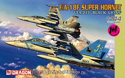 Сборная модель из пластика Д Самолет F/A-18F SUPER HORNET VFA-213 'BLACK LIONS' (1/144) Dragon