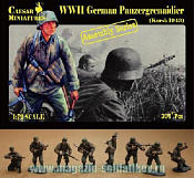 Солдатики из пластика Немецкие панцергренадеры, Курск 1943 г. (1/72) Caesar Miniatures - фото