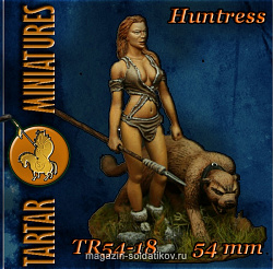 Сборная миниатюра из смолы Huntress 54mm Tartar Miniatures