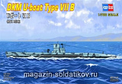Сборная модель из пластика Подлодка DKM U-boat Type VII B (1/700) Hobbyboss - фото