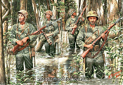 Сборные фигуры из пластика MB 3589 Морские пехотинцы США в джунглях (1/35) Master Box - фото