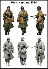 Сборная миниатюра из смолы ЕМ 35153 Немецкий солдат, 1/35 Evolution - фото