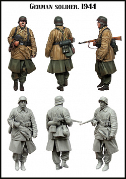 Сборная миниатюра из смолы ЕМ 35153 Немецкий солдат, 1/35 Evolution