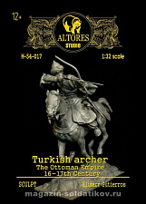 Сборная миниатюра из смолы Турецкий лучник XVI-XVII вв. 54 мм, Altores Studio - фото