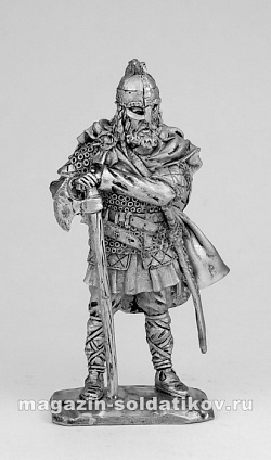 Миниатюра из металла Знатный воин викингов, IX в., 54 мм Новый век