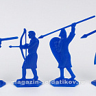 Солдатики из пластика Армии и битвы: войско Гарольда Годвинсона (12 шт, синий) 52 мм, Солдатики ЛАД