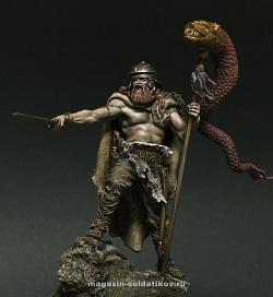 Сборная фигура из смолы Ancient germanic warrior, 75 mm. Mercury Models