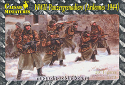 Солдатики из пластика Панцергренадеры. Ардены 1944 год (1/72) Caesar Miniatures