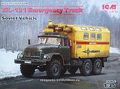 Сборная модель из пластика Советский автомобиль ЗиЛ-131 КШМ «Аварийная служба» (1/35) ICM - фото