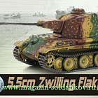 Масштабная модель в сборе и окраске Д Танк 5.5cm Zwilling Flakpanzer, Western Front 1945 (1/72) Dragon