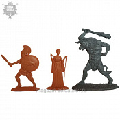 Солдатики из пластика Тезей (смола, серо-терракотовый), Воины и битвы - фото