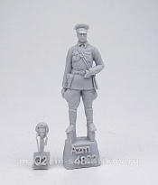 Сборная фигура из смолы Старший политрук, 1:48мм, ArmyZone Miniatures - фото