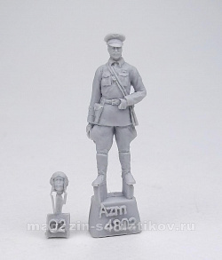 Сборная фигура из смолы Старший политрук, 1:48мм, ArmyZone Miniatures