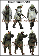 Сборная фигура из смолы ЕМ 35212 Немецкие солдаты ВМВ 1:35, Evolution - фото