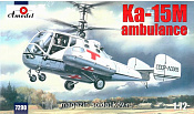 Сборная модель из пластика Камов Ka-15M Советский санитарный вертолет Amodel (1/72) - фото