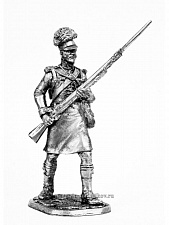 Миниатюра из олова 836 РТ Рядовой роты центра 42-го Королевского шотландского полка 1806-15гг. 54 мм, Ратник - фото