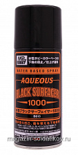 краска грунтовка в металлических баллончиках т.м. MR.HOBBY Mr. Aqueous Black Surfacer 1000 17 - фото