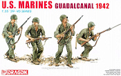 Сборные фигуры из пластика Д Американская морская пехота Guadalcanal 1942 (1/35) Dragon - фото