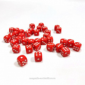 Набор из 36 кубиков D6 (красный) Звезда - фото