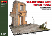 Сборная модель из пластика Деревенская дорога с разрушенным домом MiniArt (1/35) - фото