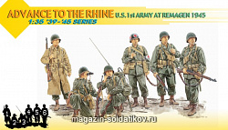 Сборные фигуры из пластика Д Солдаты ADVANCE TO THE RHINE (U.S. 1st ARMY AT REMAGEN 1945) (1/35) Dragon