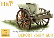 Солдатики из пластика WWI Italian 75mm Deport Gun (1:72), Hat - фото