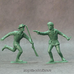 Сборные фигуры из пластика Американские скауты,набор из 2-х фигур, №3 (150 мм) АРК моделс