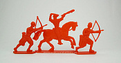 Солдатики из пластика Вильгельм Завоеватель, дополнительный набор (3 шт, красный) 52 мм, Солдатики ЛАД - фото