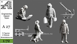 Сборные фигуры из смолы Инженерно-саперный отряд МВД, 1:72, Alex miniatures