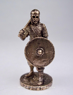 Миниатюра из бронзы 101 04 Варяжский дружинник (бронза), 40 мм, Солдатики Seta